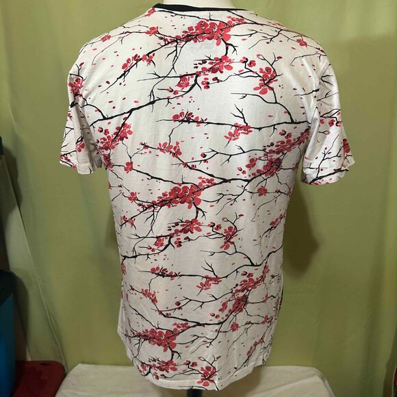 Original Gravity Samurai Men's Beige Floral T Shirt Size Medium - Picture 3 of 3